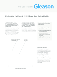 Flyer - Modernizing the Phoenix 175HC Bevel Gear Cutting Machine