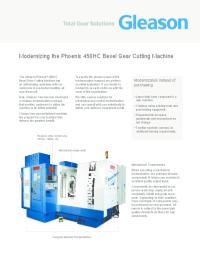 Flyer - Modernizing the Phoenix 450HC Bevel Gear Cutting Machine