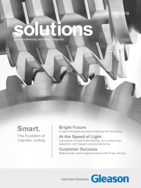 Solutions 2018/2019 - Chamfer hobbing, digital services, Power Skiving for hard finishing, in-process gear inspection, precision segmented collets, Pentac Mono, powerful gear design, Spheric® honing. Metalcastello, IT and KHK stories.